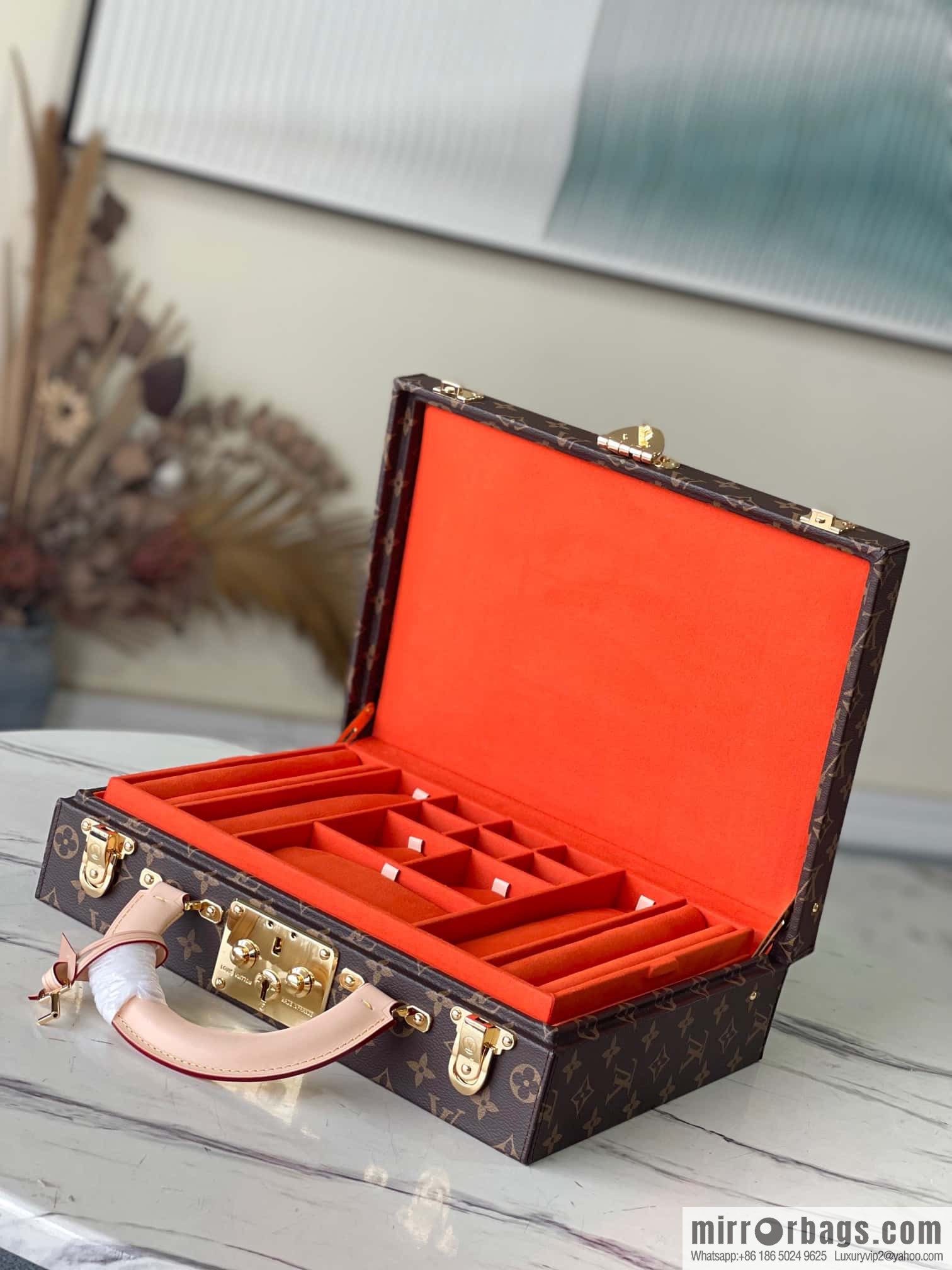 M20076 Orange Monogram Jewelry Box