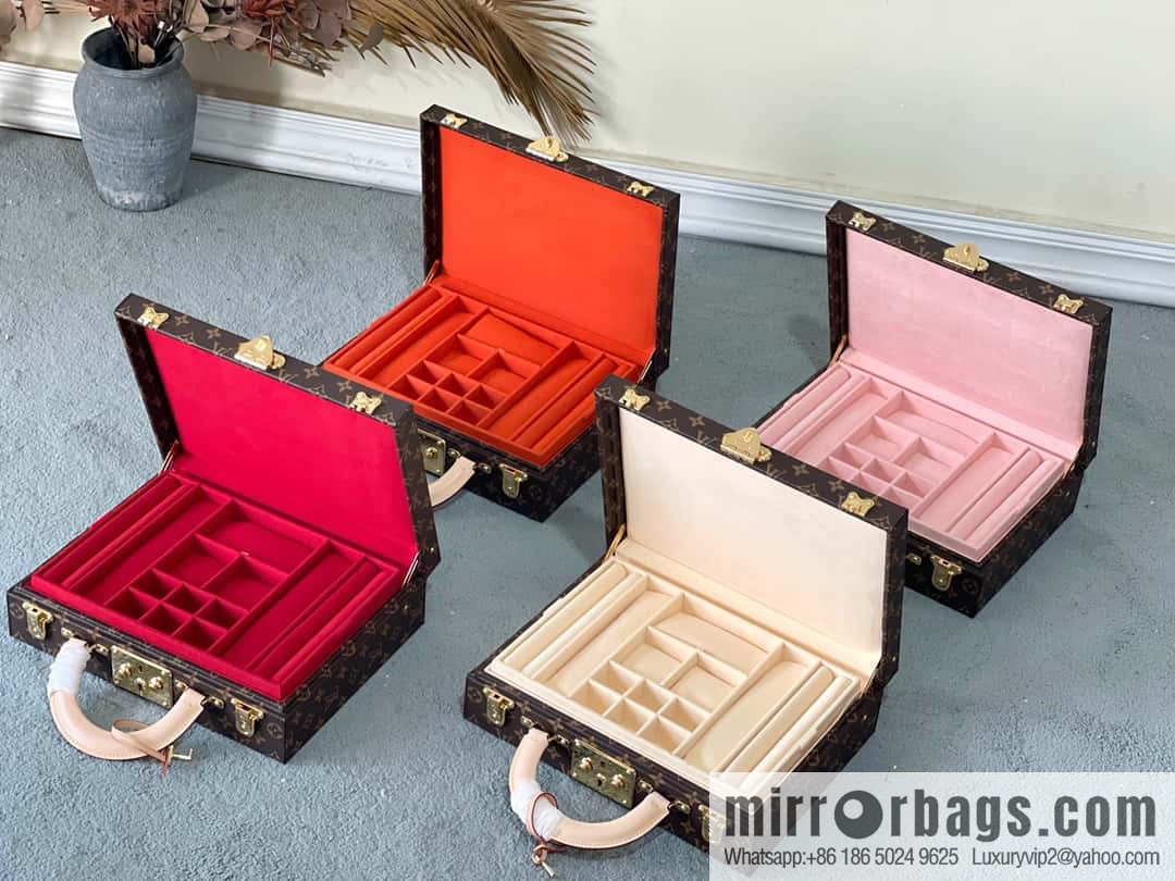 M20076 Red Monogram Jewelry Box