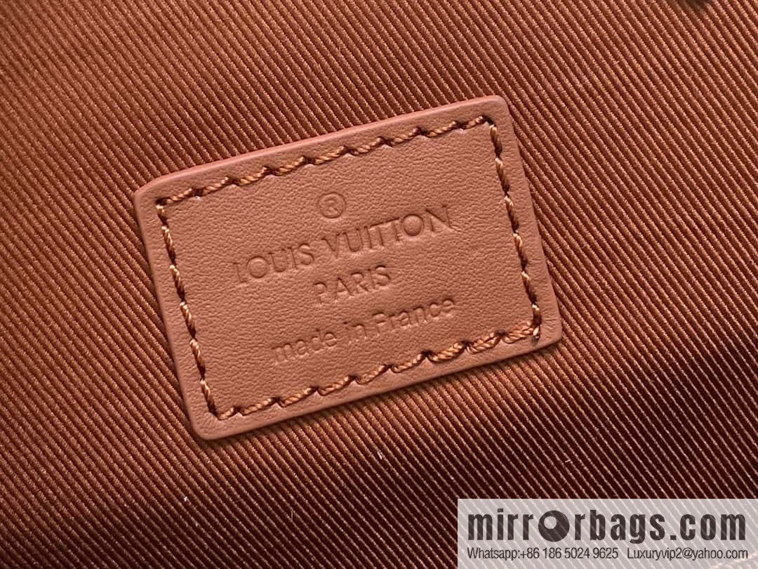 [Premium‑quality] M23764 brown letters, full leather epi backpack series Christopher medium backpack M41709