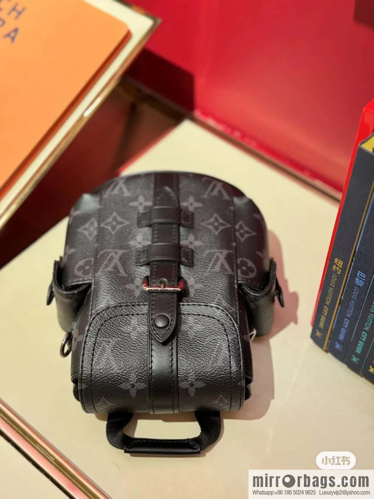 [Boutique‑grade] M82769 black flower, men's bag mini backpack series, new NANO CHRISTOPHER handbag in autumn and winter