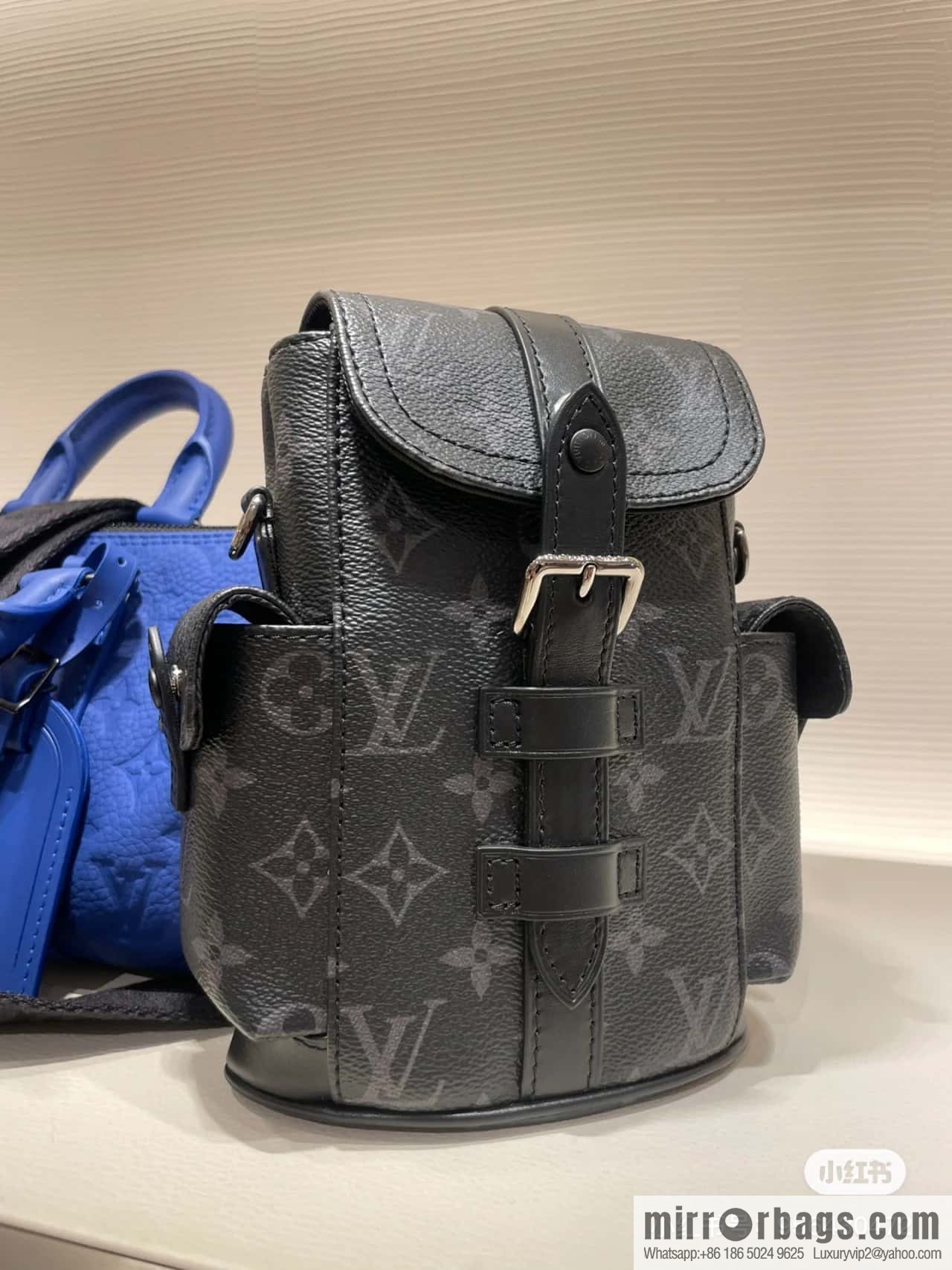 [Boutique‑grade] M82769 black flower, men's bag mini backpack series, new NANO CHRISTOPHER handbag in autumn and winter