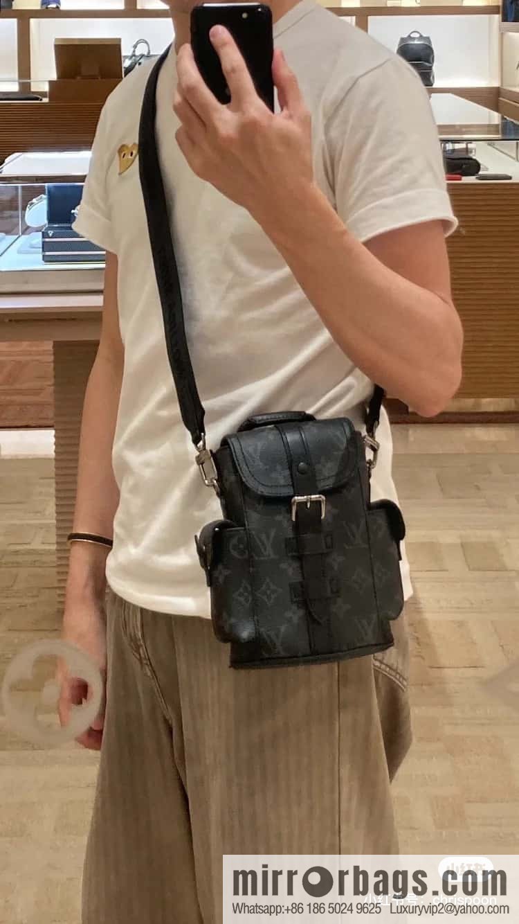[Boutique‑grade] M82769 black flower, men's bag mini backpack series, new NANO CHRISTOPHER handbag in autumn and winter