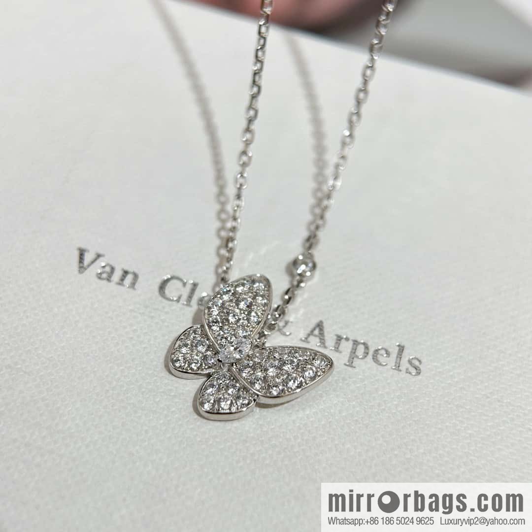 ❗️New ❗️ ☀️ Original ☀️ Van Cleef & Arpels Two Butterfly Diamond Butterfly Necklace
