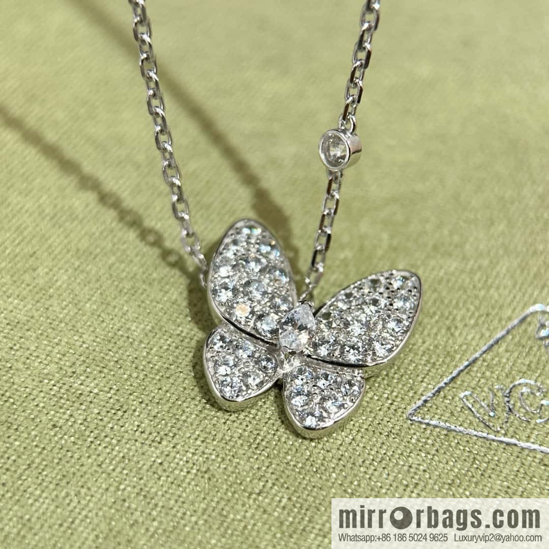 ❗️New ❗️ ☀️ Original ☀️ Van Cleef & Arpels Two Butterfly Diamond Butterfly Necklace