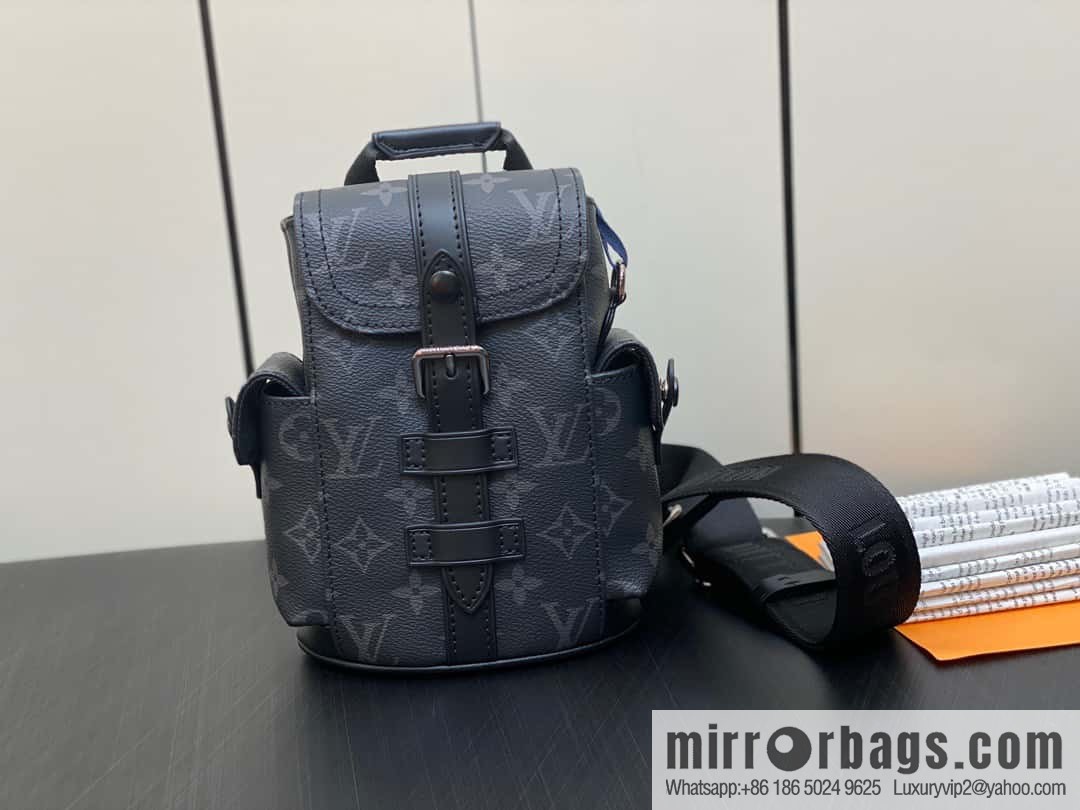 [Boutique‑grade] M82769 black flower, men's bag mini backpack series, new NANO CHRISTOPHER handbag in autumn and winter