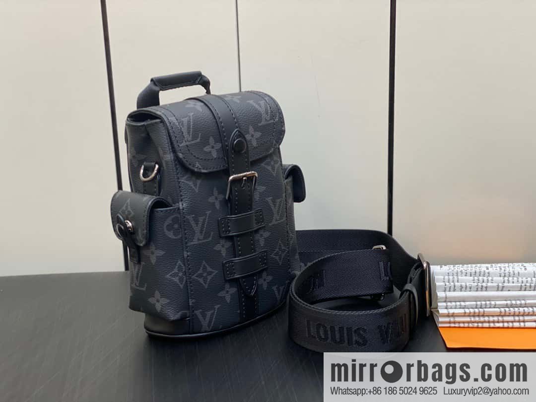 [Boutique‑grade] M82769 black flower, men's bag mini backpack series, new NANO CHRISTOPHER handbag in autumn and winter