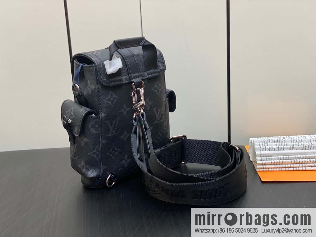 [Boutique‑grade] M82769 black flower, men's bag mini backpack series, new NANO CHRISTOPHER handbag in autumn and winter