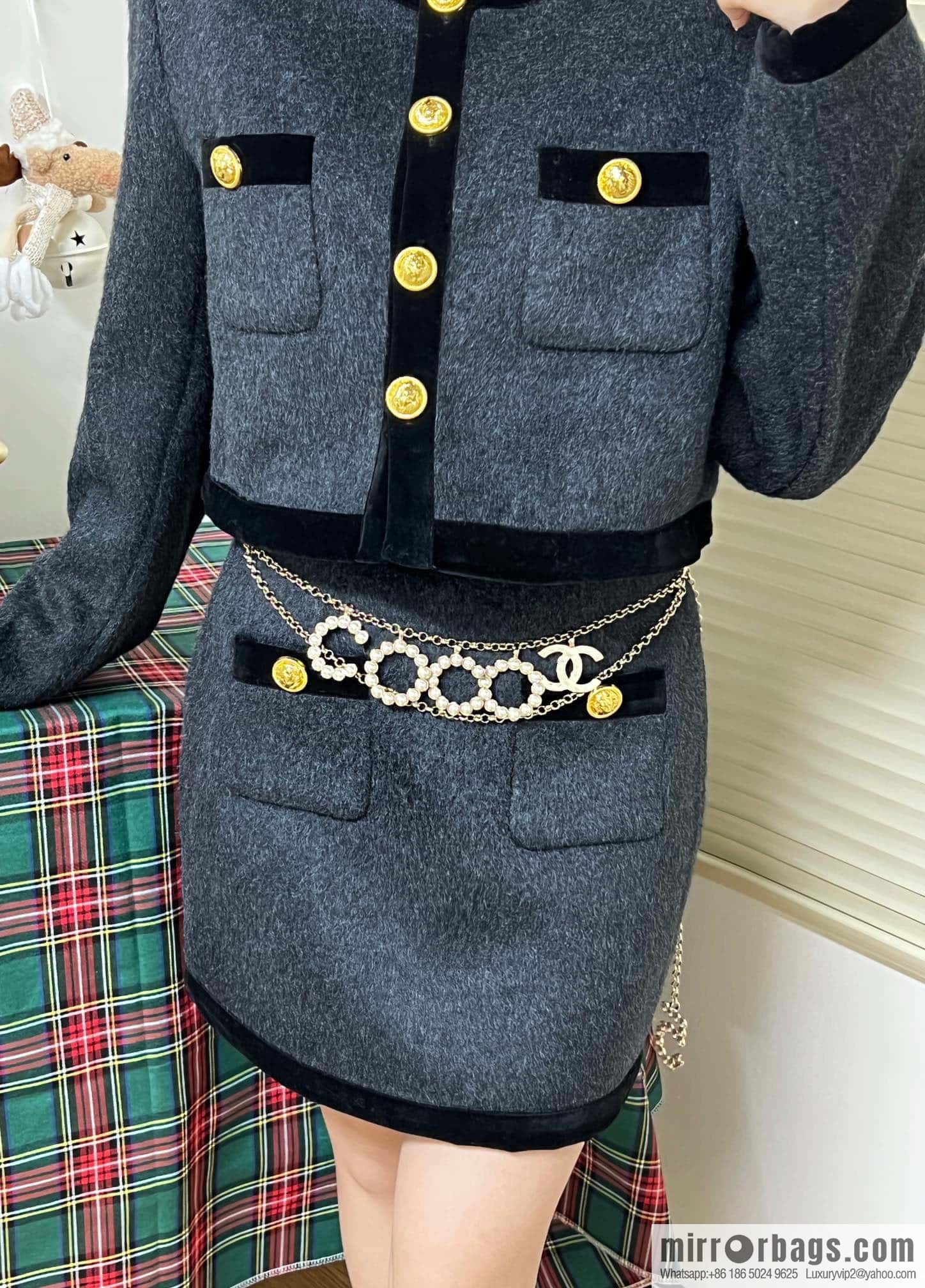 ☀️New ☑️ Chanel COCO pearl waist chain belt