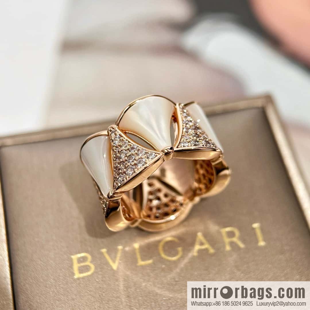❗️CNC version ❗️ ☀️ original ☀️ BVLGARI DIVA haute couture series mica fritillary diamond ring ☀