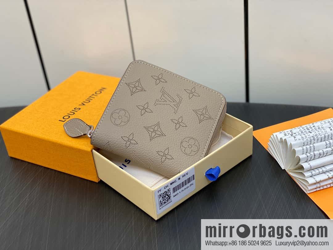 [Premium‑quality] M81558 gray, full leather zipper wallet series