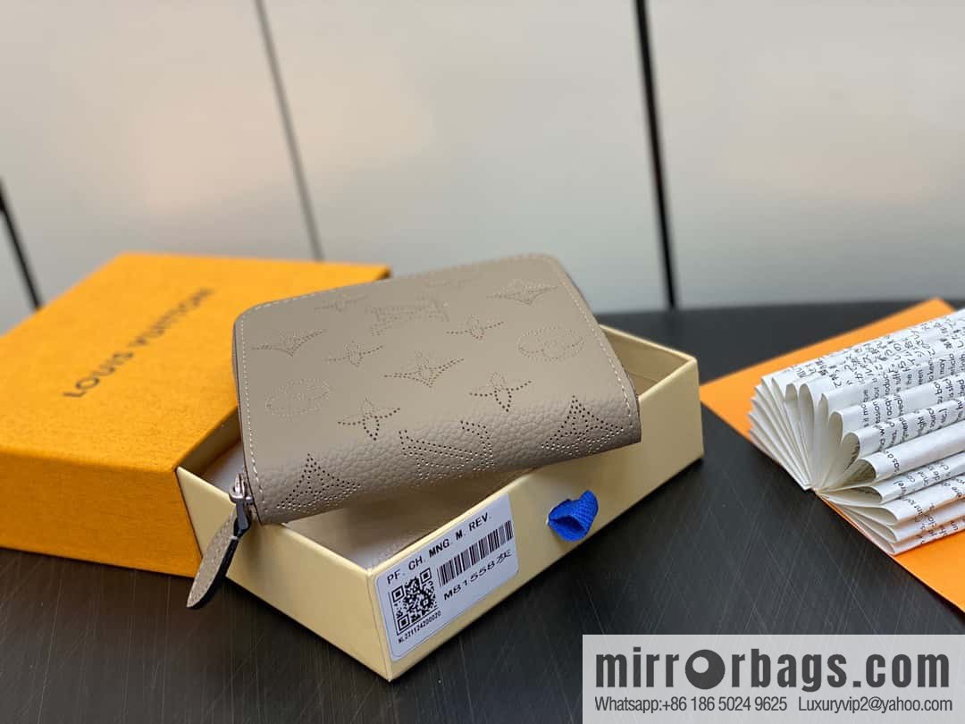 [Premium‑quality] M81558 gray, full leather zipper wallet series
