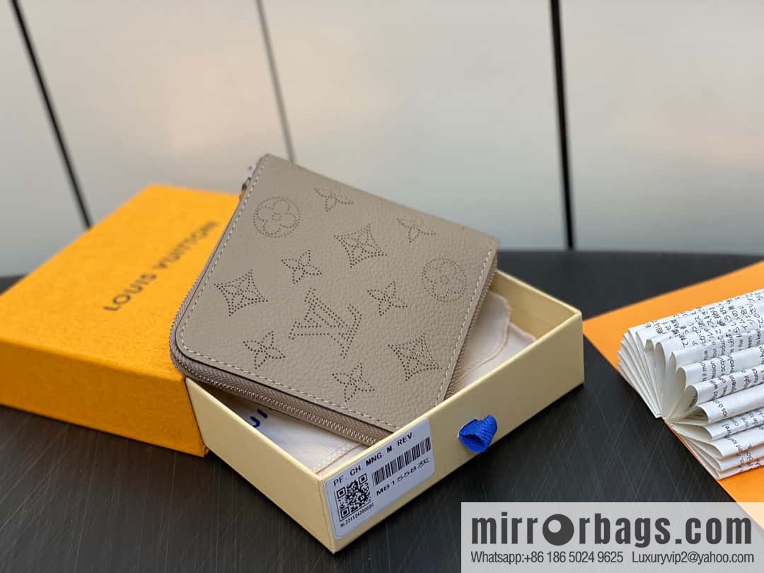 [Premium‑quality] M81558 gray, full leather zipper wallet series