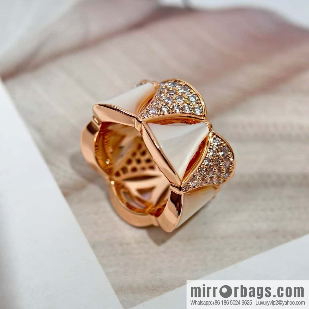 ❗️CNC version ❗️ ☀️ original ☀️ BVLGARI DIVA haute couture series mica fritillary diamond ring ☀