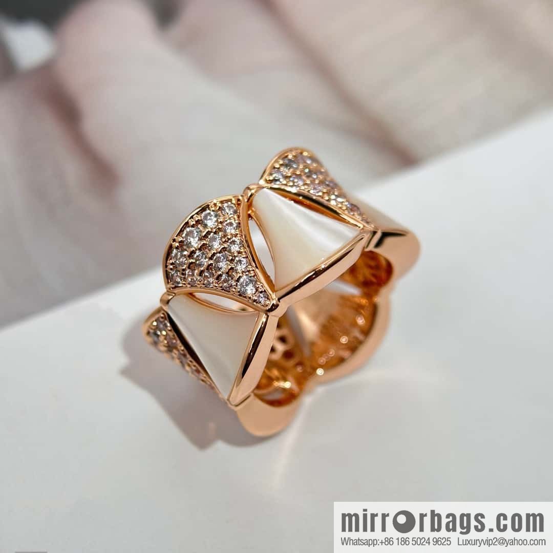 ❗️CNC version ❗️ ☀️ original ☀️ BVLGARI DIVA haute couture series mica fritillary diamond ring ☀
