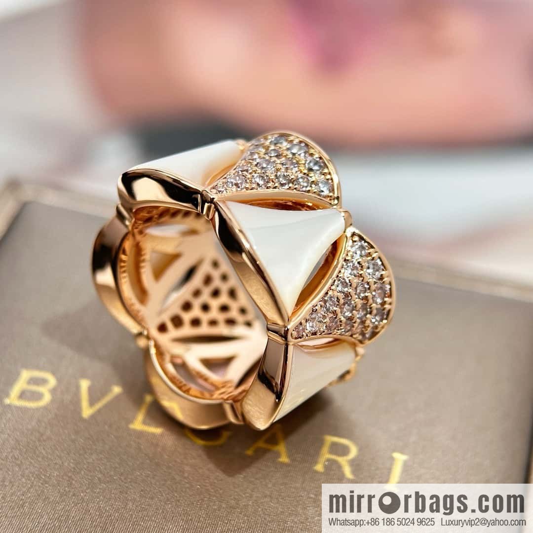 ❗️CNC version ❗️ ☀️ original ☀️ BVLGARI DIVA haute couture series mica fritillary diamond ring ☀