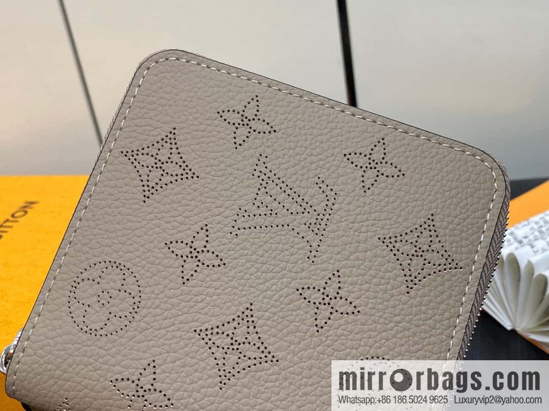 [Premium‑quality] M81558 gray, full leather zipper wallet series