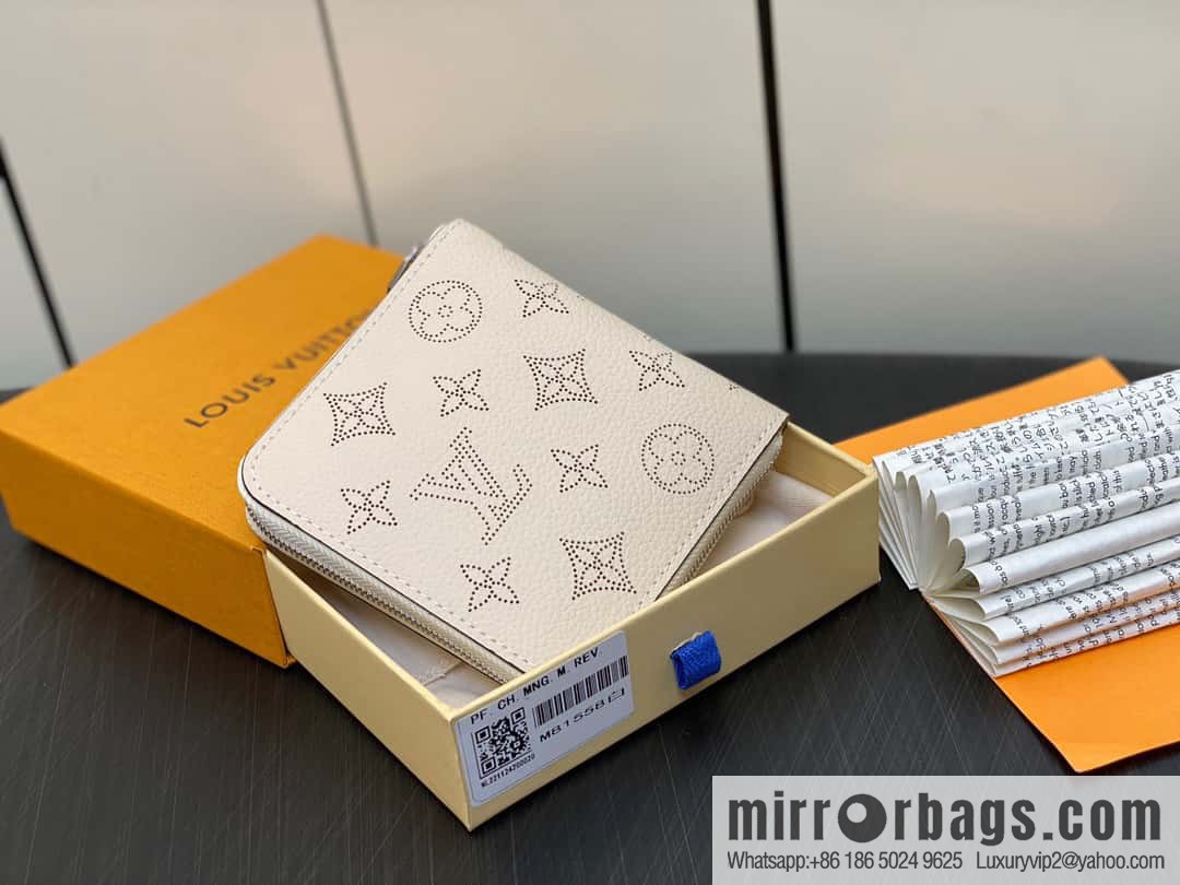 [Premium‑quality] M81558 gray, full leather zipper wallet series