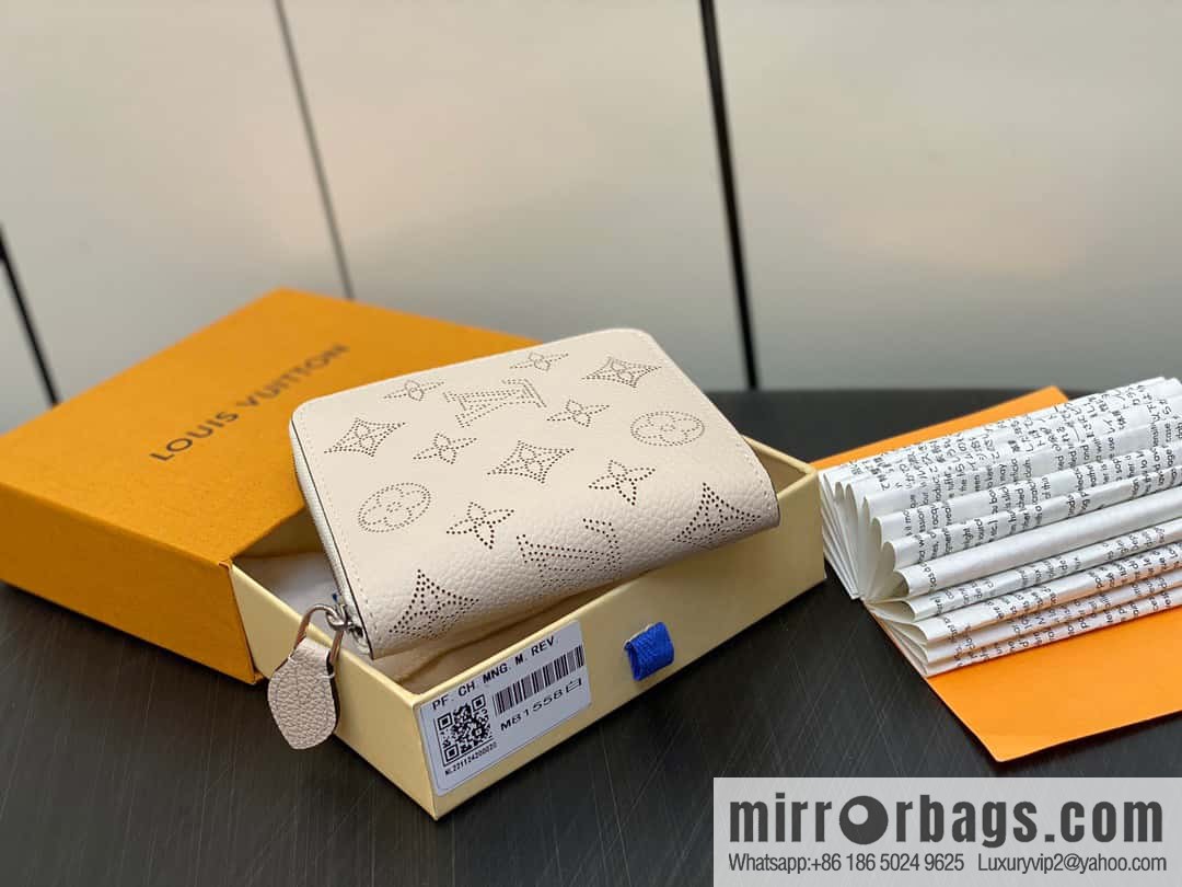 [Premium‑quality] M81558 gray, full leather zipper wallet series