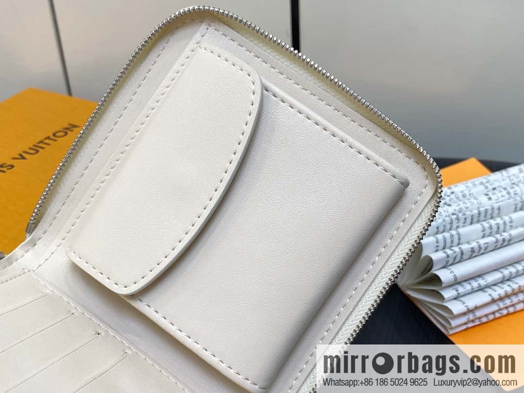 [Premium‑quality] M81558 gray, full leather zipper wallet series