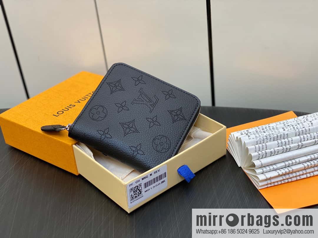 [Premium‑quality] M81558 gray, full leather zipper wallet series