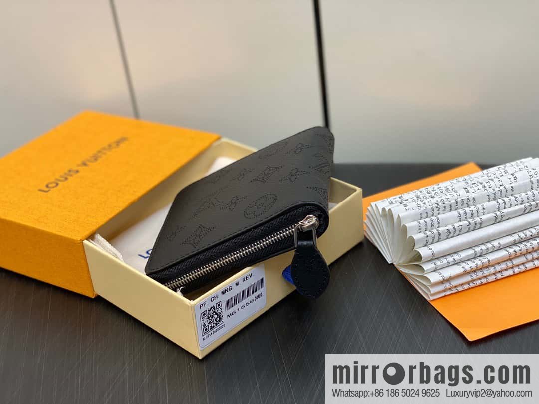 [Premium‑quality] M81558 gray, full leather zipper wallet series