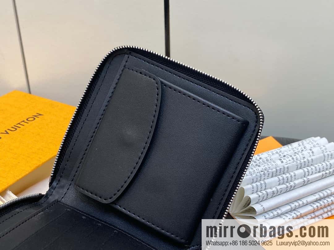 [Premium‑quality] M81558 gray, full leather zipper wallet series