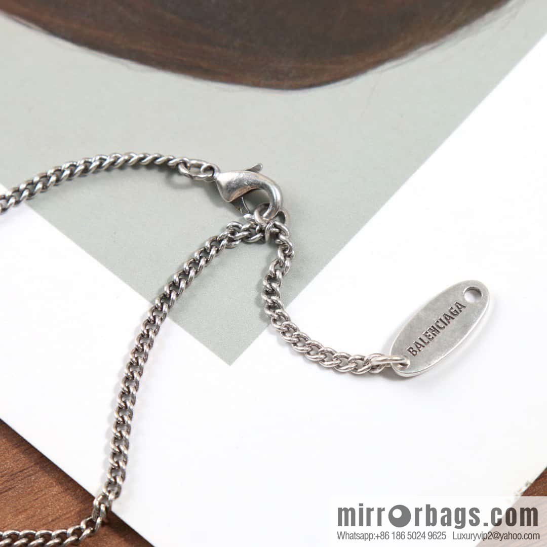 ☀️New Balenciaga BALENCIAGA full diamond letter necklace