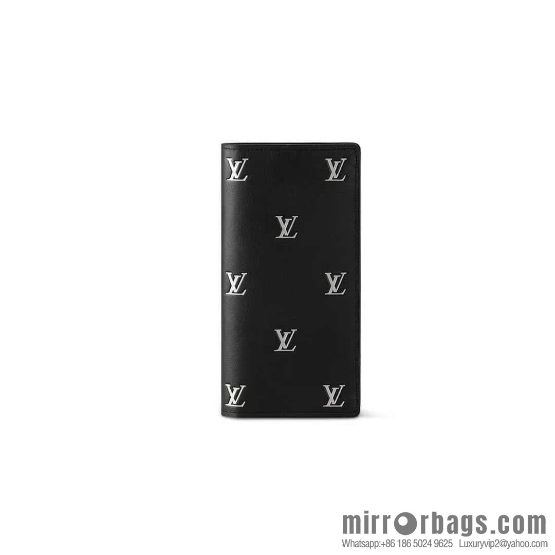 [Boutique‑grade] M83190 black full leather suit wallet series Brazza wallet