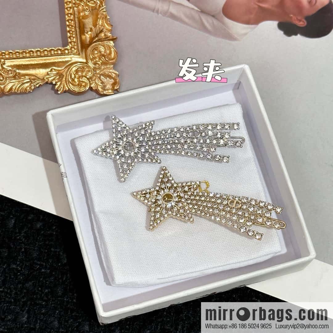New ☑️ Dior full diamond pentagram comet hairpin hairpin