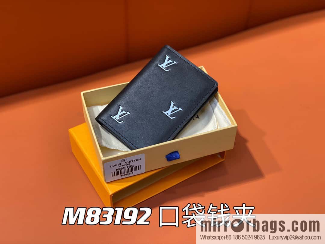 [Premium‑quality] M83192 black full leather card holder wallet series, pocket wallet