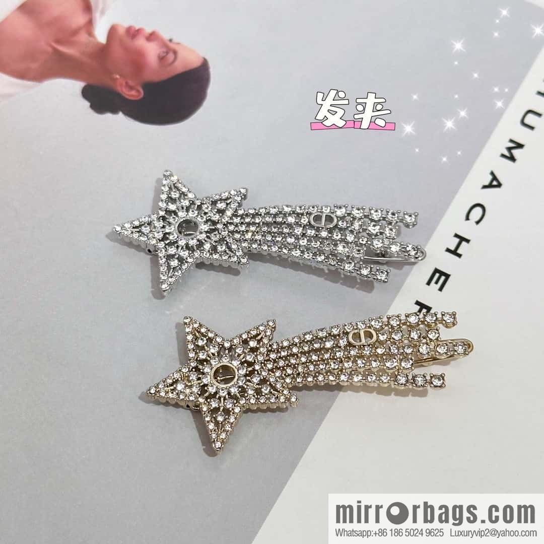 New ☑️ Dior full diamond pentagram comet hairpin hairpin