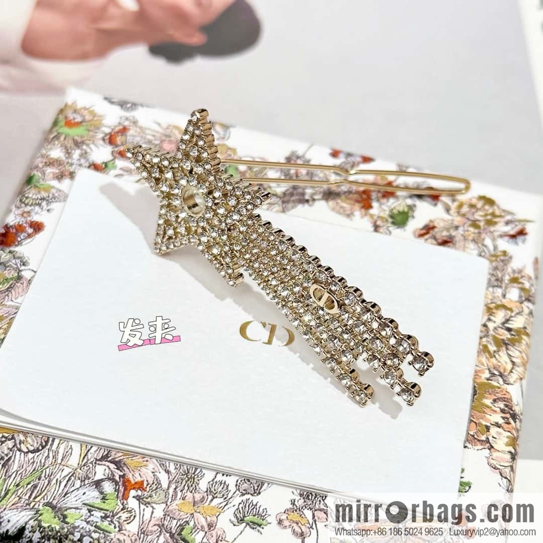 New ☑️ Dior full diamond pentagram comet hairpin hairpin