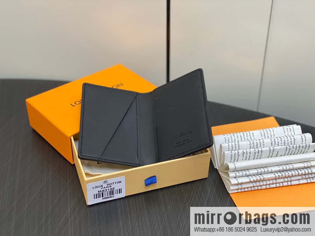 [Premium‑quality] M83192 black full leather card holder wallet series, pocket wallet