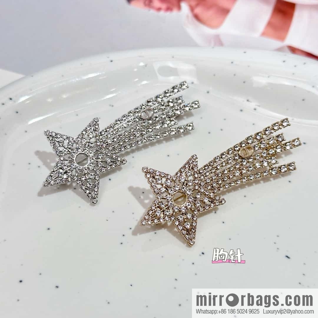 New ☑️ Dior full diamond pentagram comet brooch
