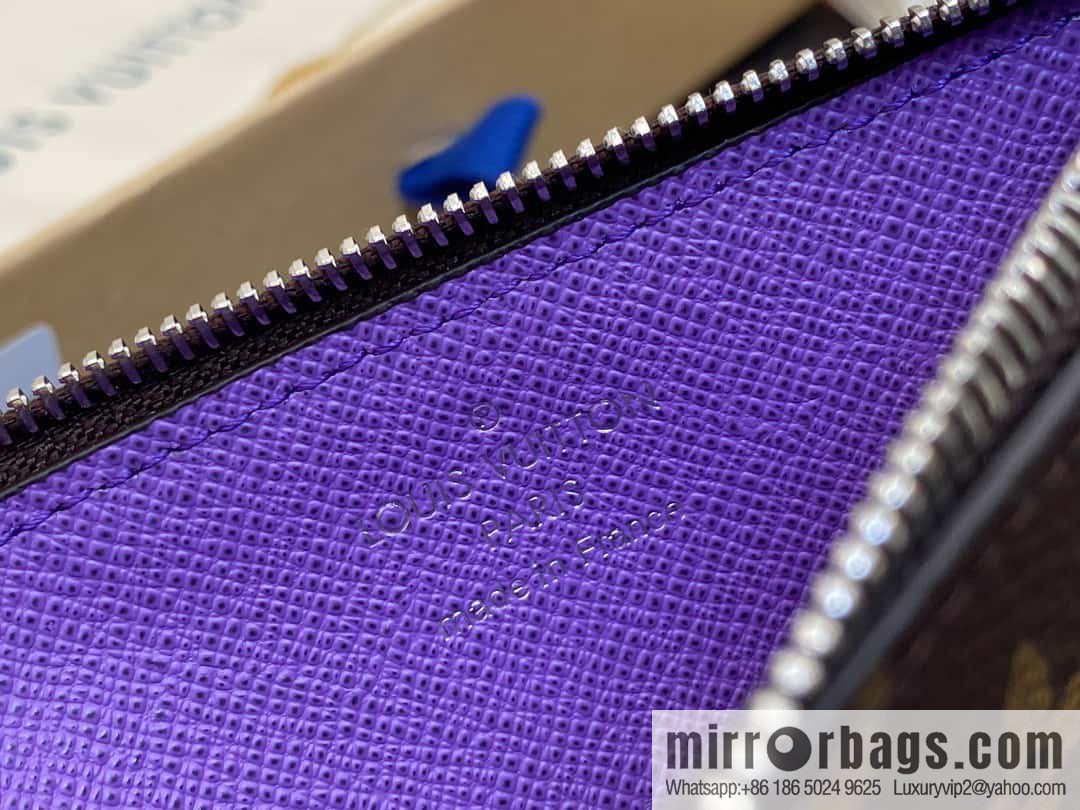 [Premium‑quality] M82908 monogram purple, card clip wallet series, this Coin card holder