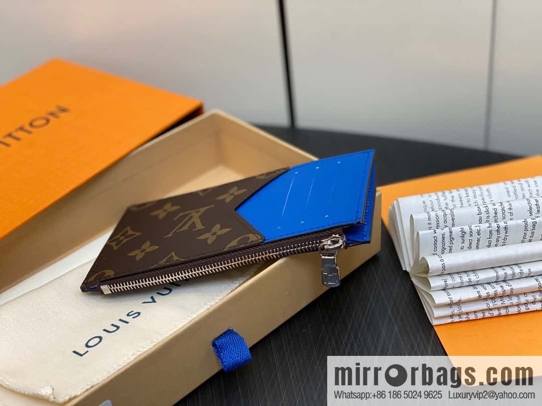 [Premium‑quality] M82908 monogram blue, card clip wallet series, this Coin card holder