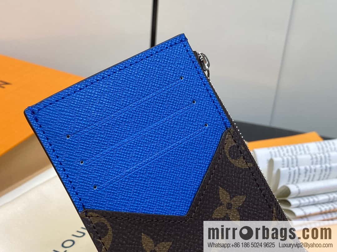[Premium‑quality] M82908 monogram blue, card clip wallet series, this Coin card holder