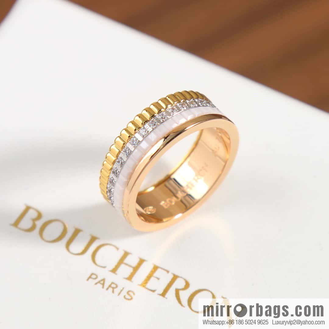 ☀New BOUCHERON/Boucheron Quatre Classique Ceramic Ring