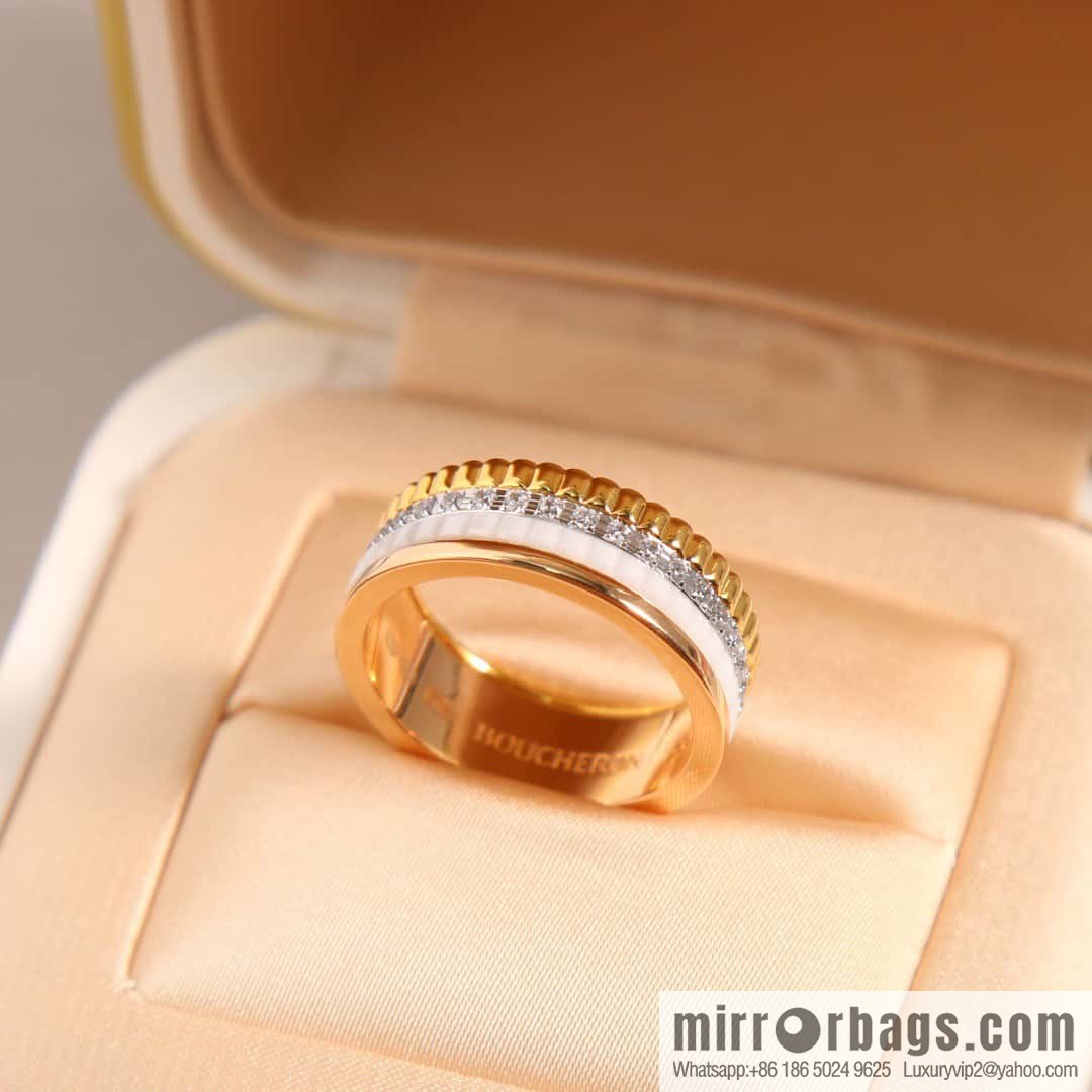 ☀New BOUCHERON/Boucheron Quatre Classique Ceramic Ring