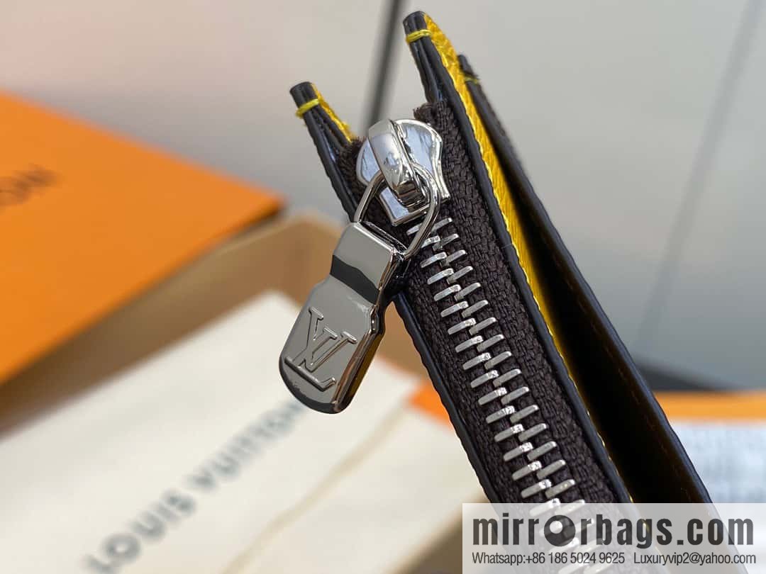 [Premium‑quality] M82908 monogram yellow, card clip wallet series, this Coin card holder