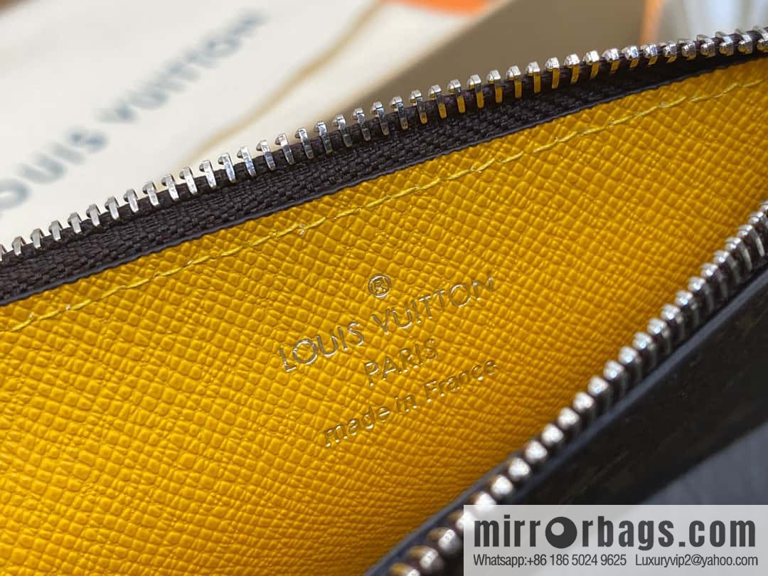 [Premium‑quality] M82908 monogram yellow, card clip wallet series, this Coin card holder