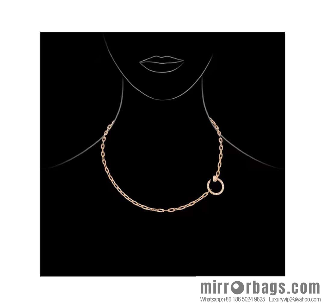 ❗New ❗ ☀ one to one Seiko version ☀ Cartier Cartier new full diamond nail necklace ☀