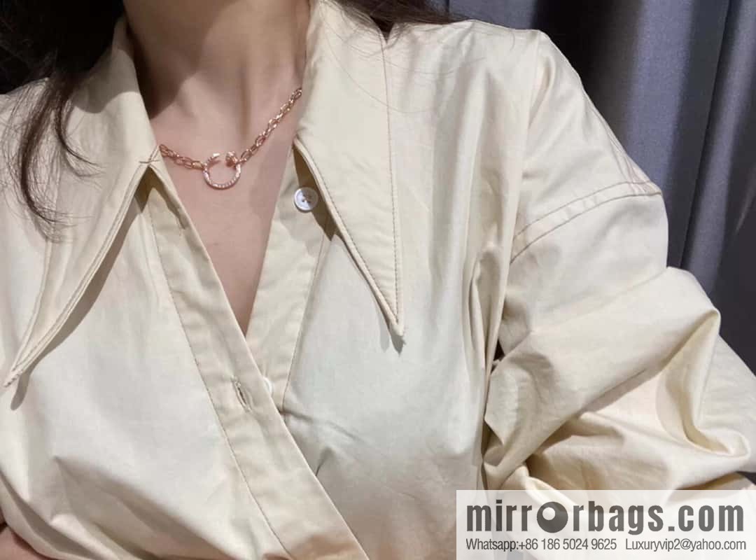❗New ❗ ☀ one to one Seiko version ☀ Cartier Cartier new full diamond nail necklace ☀