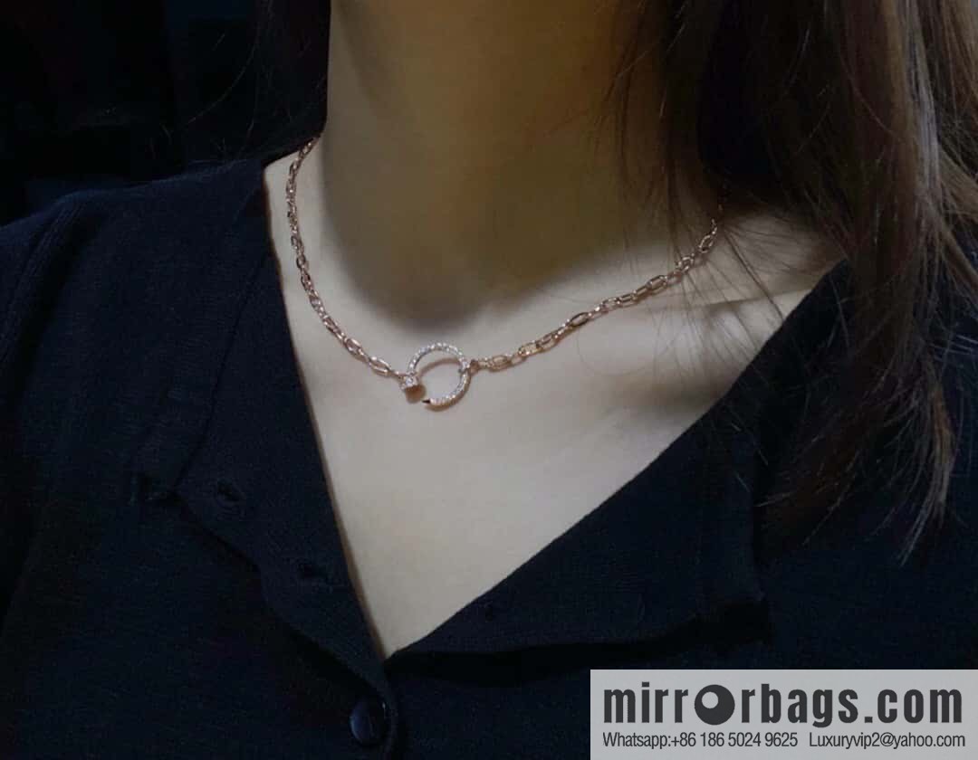 ❗New ❗ ☀ one to one Seiko version ☀ Cartier Cartier new full diamond nail necklace ☀