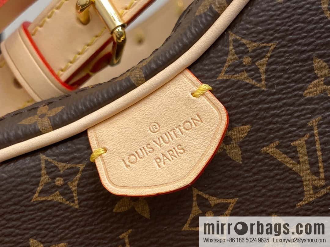 [Boutique‑grade] M46828 monogram upgraded anti-fouling leather, bowl bean bag series Croissant MM croissant bag 2024 early spring series