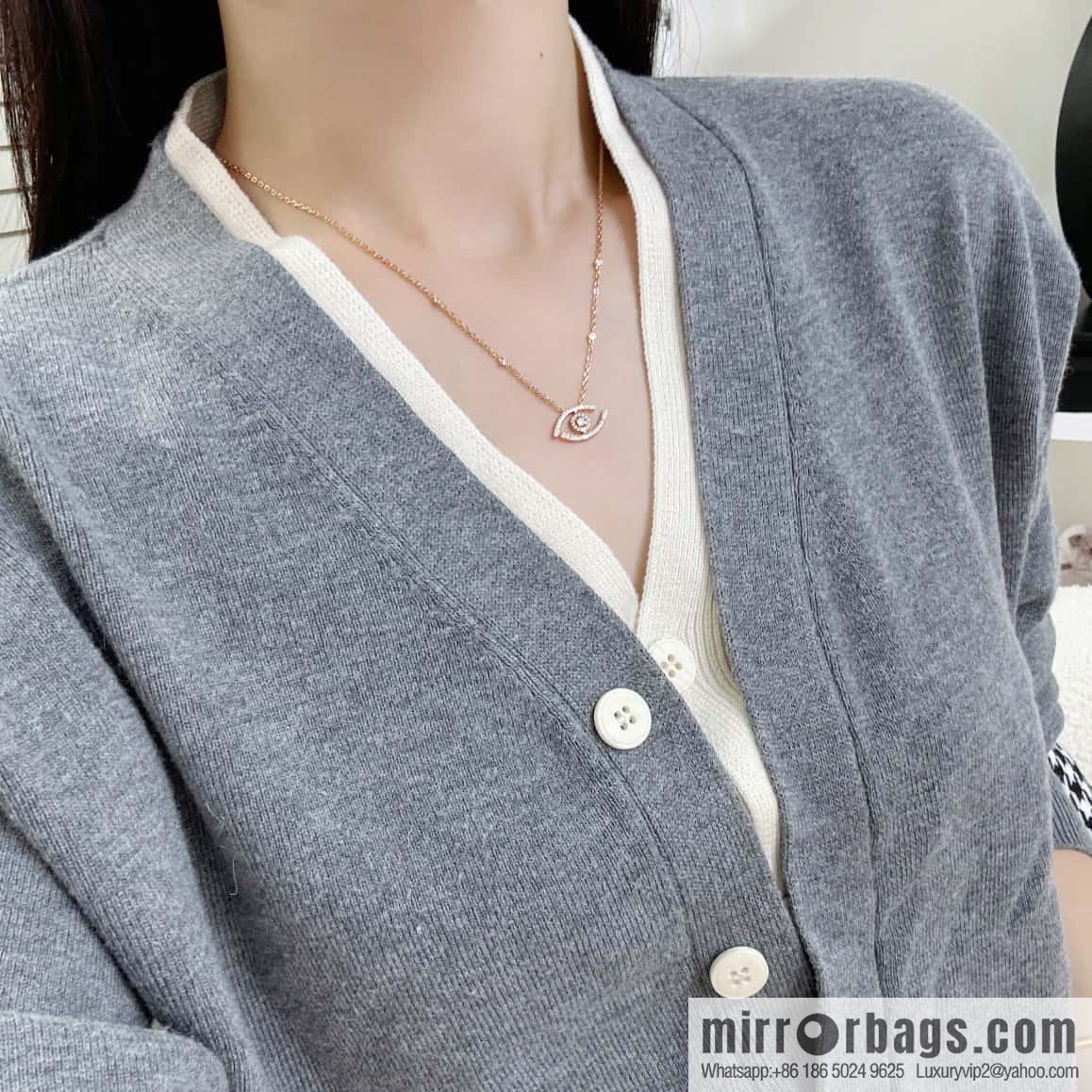 ☀️Messika LUCKY EYE eye diamond necklace ☀️