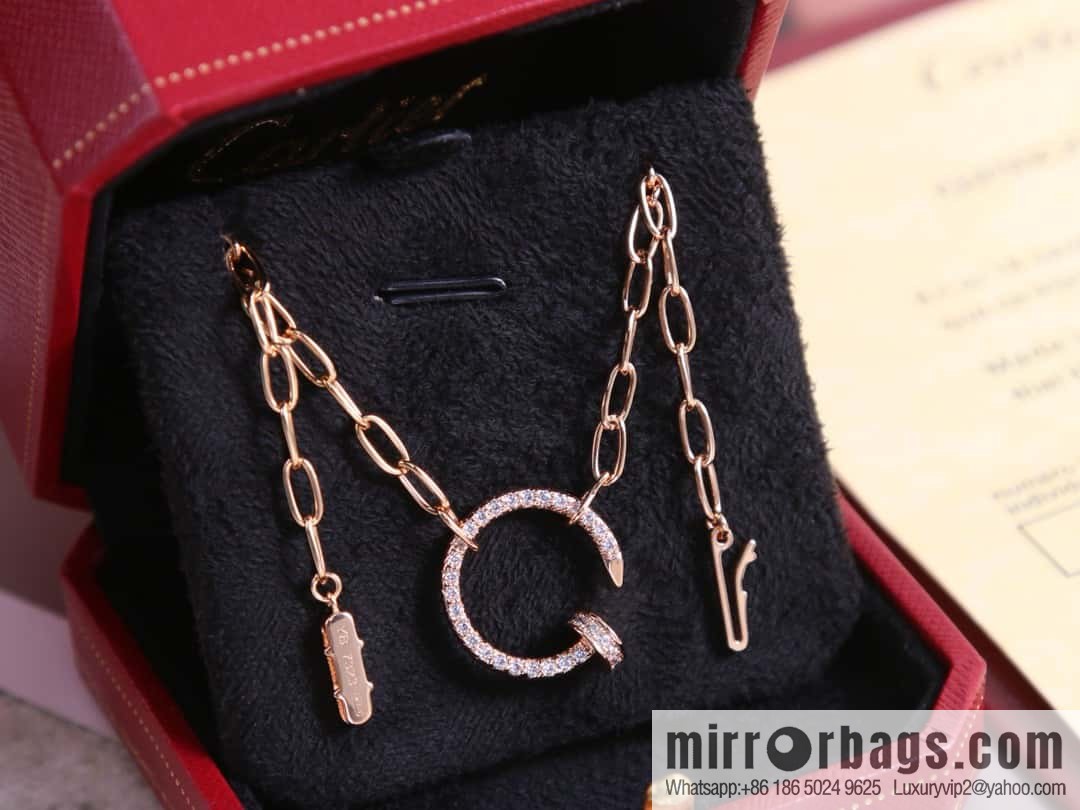 ❗New ❗ ☀ one to one Seiko version ☀ Cartier Cartier new full diamond nail necklace ☀