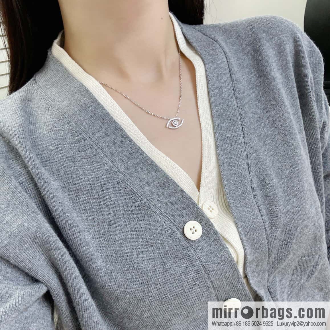 ☀️Messika LUCKY EYE eye diamond necklace ☀️