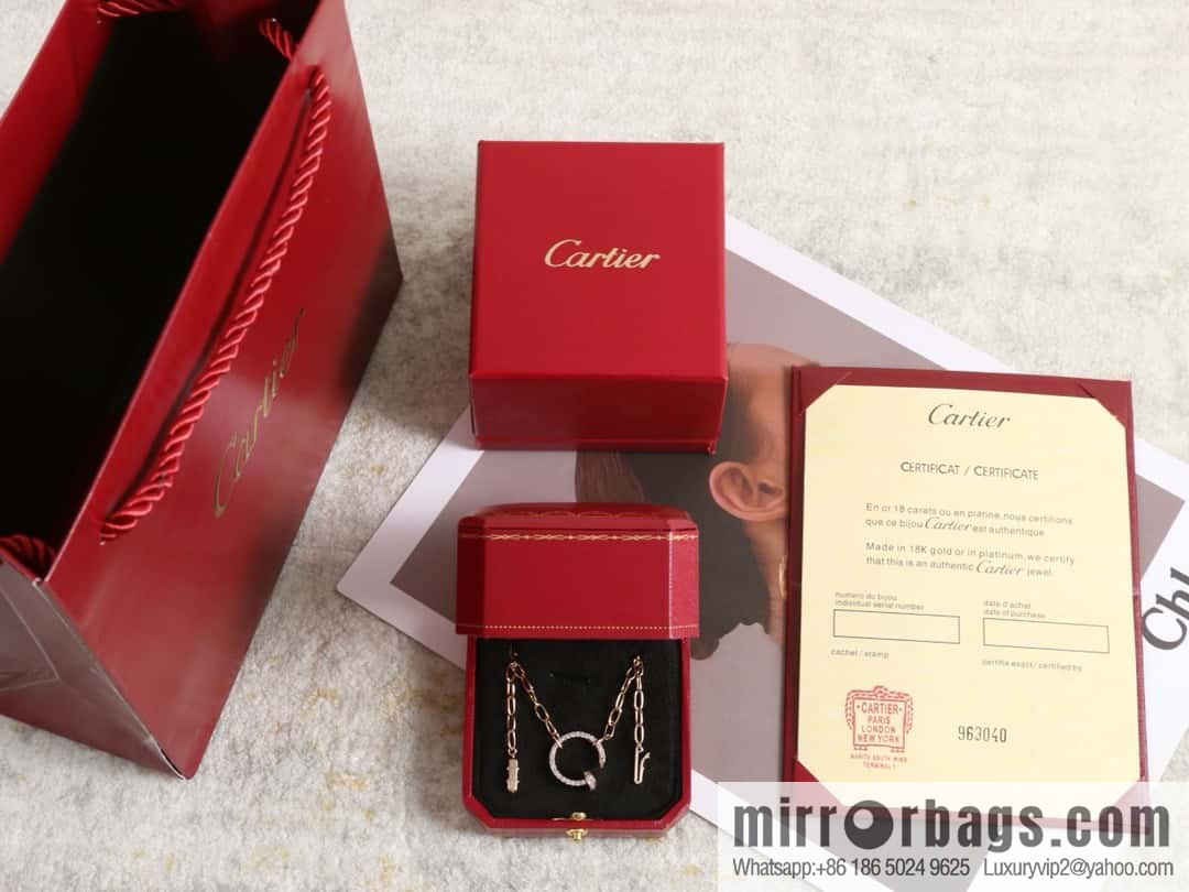 ❗New ❗ ☀ one to one Seiko version ☀ Cartier Cartier new full diamond nail necklace ☀