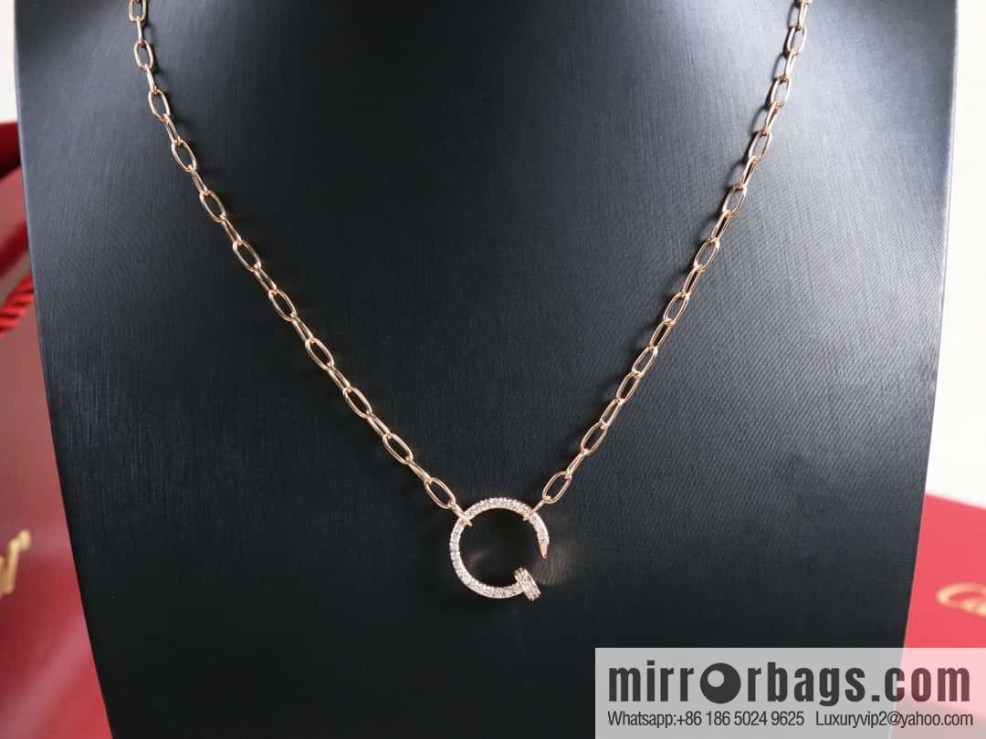❗New ❗ ☀ one to one Seiko version ☀ Cartier Cartier new full diamond nail necklace ☀